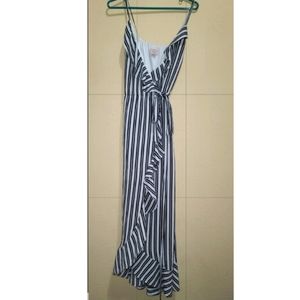 🐚Love...Ady Maxi Striped Wrap Dress🐚